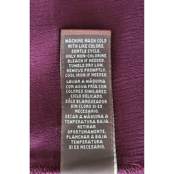 NWT Knox Rose Womens Boho Bell Sleeve Blouse Tunic Top Burgundy Red Lace Size S - Picture 8 of 10